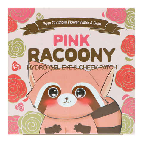 Secret Key, Parche hidrogel para ojos y mejillas Pink Racoony, 60 parches
