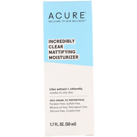 Acure, Incredibly Clear, Mattifying Moisturizer, 1.7 fl oz (50 ml)