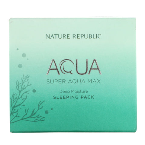 Nature Republic, Super Aqua Max, Paquete para dormir de hidratación profunda, 3,38 fl oz (100 ml)