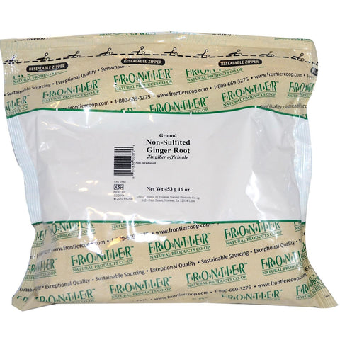 Frontier Natural Products, Raíz de jengibre molida no sulfitada, 16 oz (453 g)