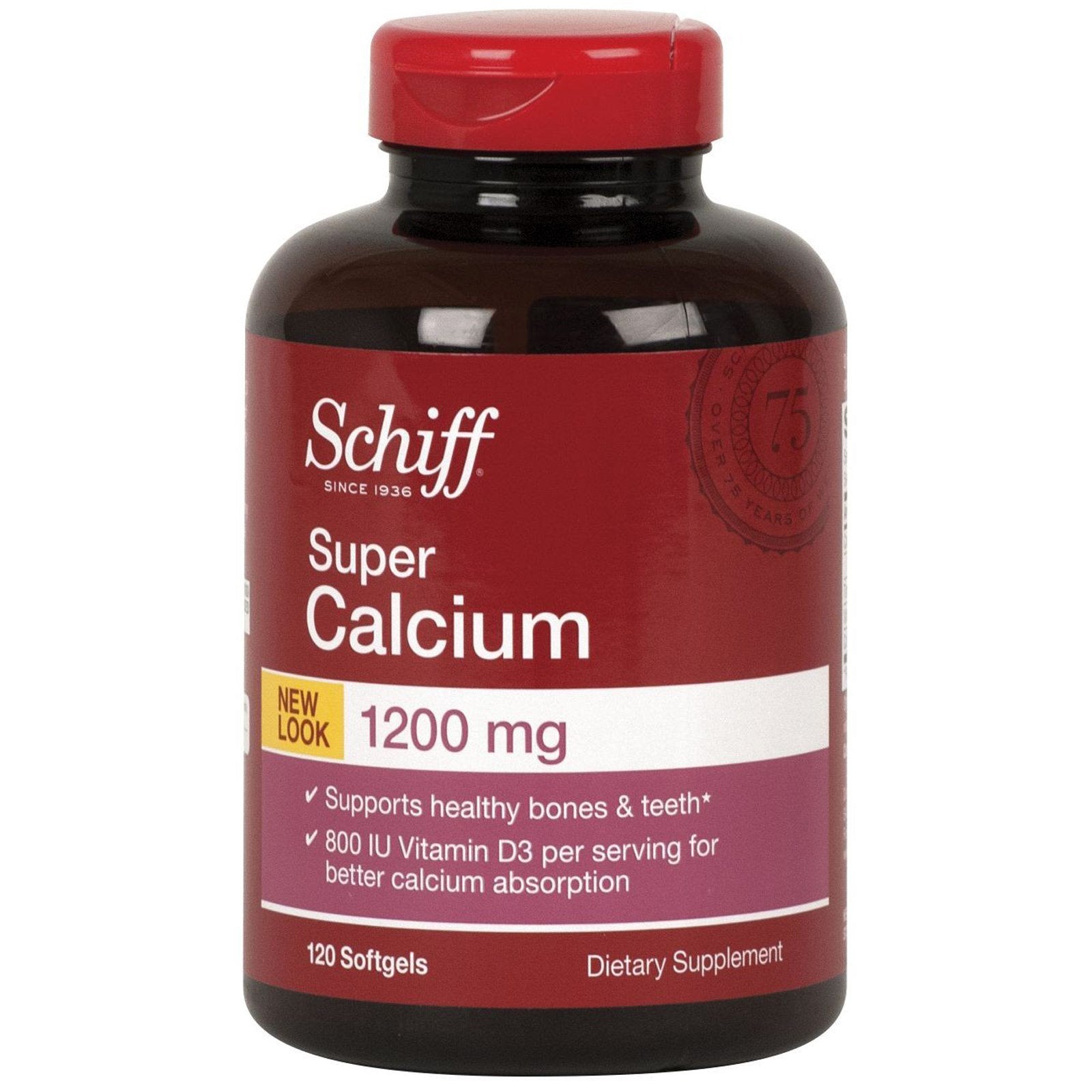 Schiff, Super Calcium, 1200 mg, 120 Softgels