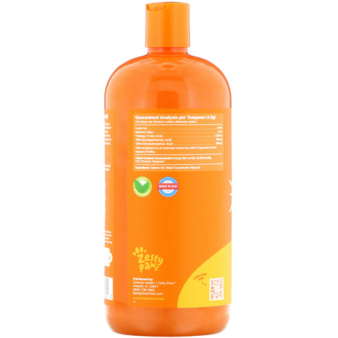 Zesty Paws, Wild Alaskan Salmon Oil for Dogs & Cats, Skin & Coat, All Ages, 32 fl oz (946 ml)