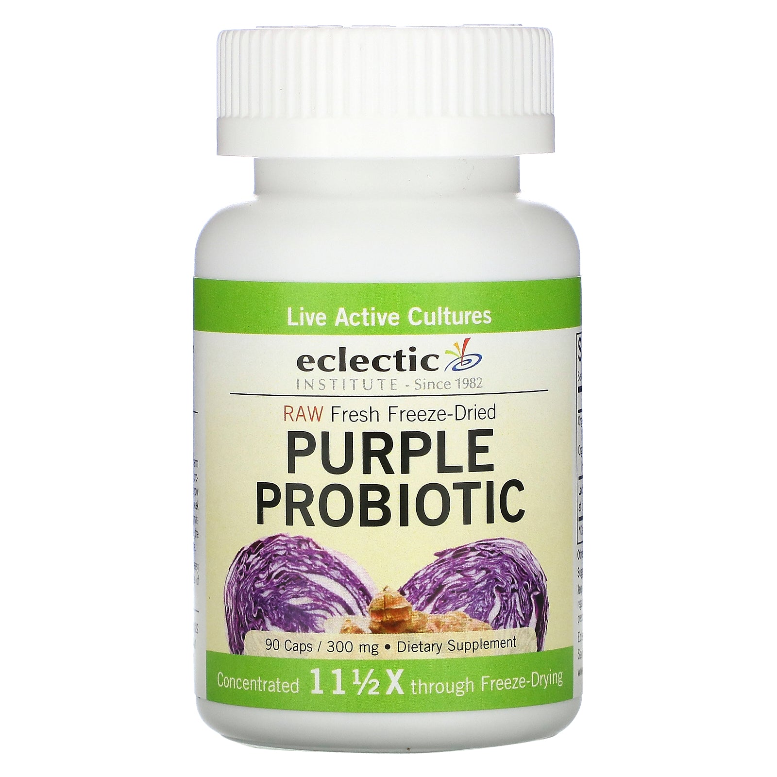 Eclectic Institute, Raw Fresh Freeze-Dried, Purple Probiotic, 300 mg, 90 Caps
