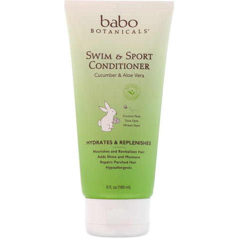 Babo Botanicals, Swim & Sport Conditioner, Cucumber & Aloe Vera, 6 fl oz (180 ml)