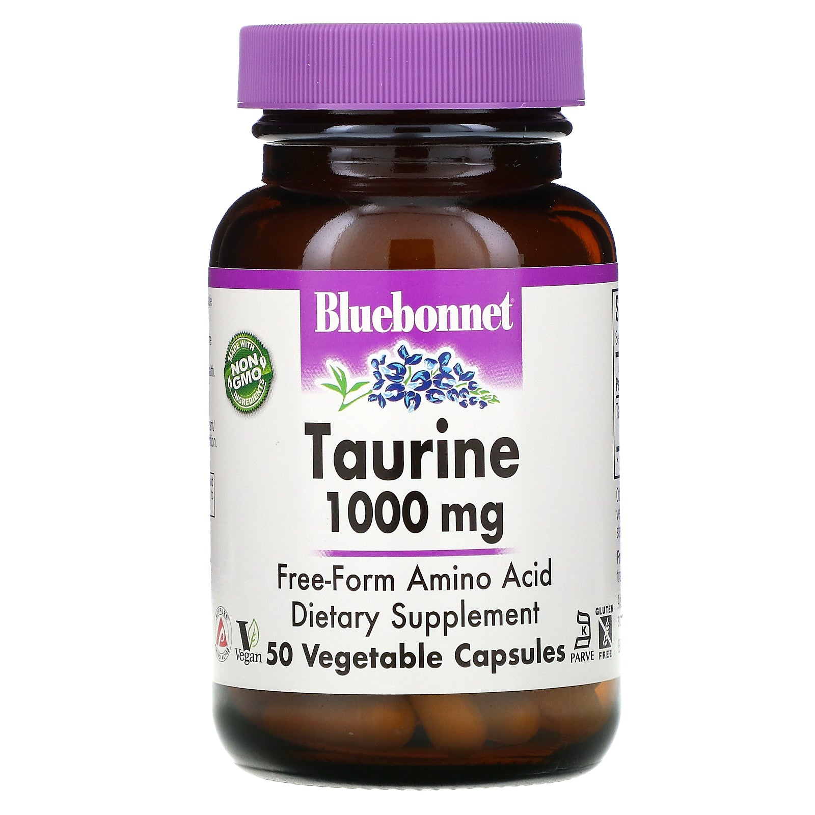 Bluebonnet Nutrition, Taurine, 1,000 mg, 50 Vegetable Capsules