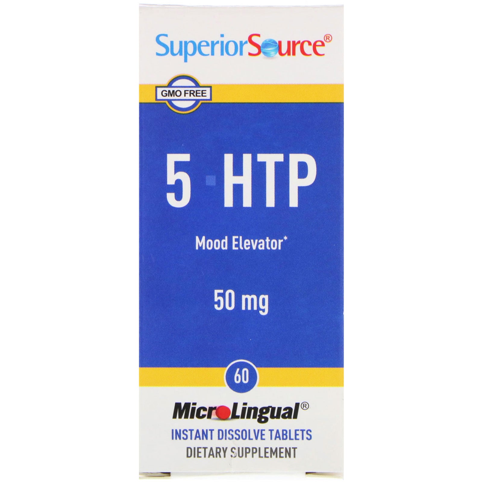 Superior Source, 5-HTP, 50 mg, 60 MicroLingual Instant Dissolve Tablets