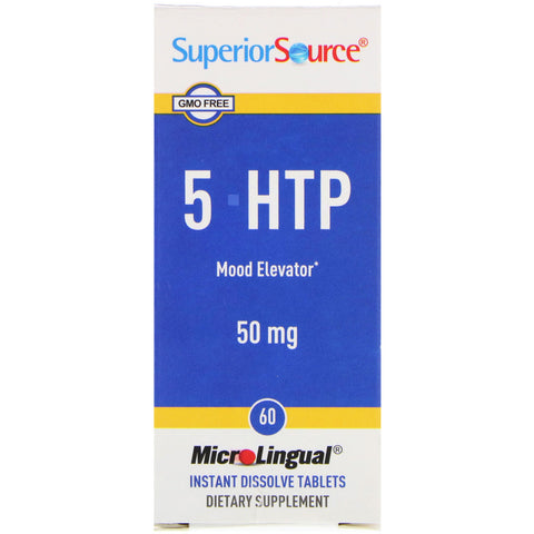 Superior Source, 5-HTP, 50 mg, 60 MicroLingual Instant Dissolve Tablets