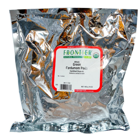 Frontier Natural Products, Vainas de cardamomo enteras, 16 oz (453 g)