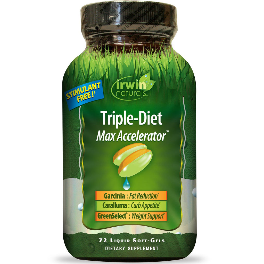 Irwin Naturals, Triple-Diet, Max Accelerator, 72 Liquid Soft-Gels