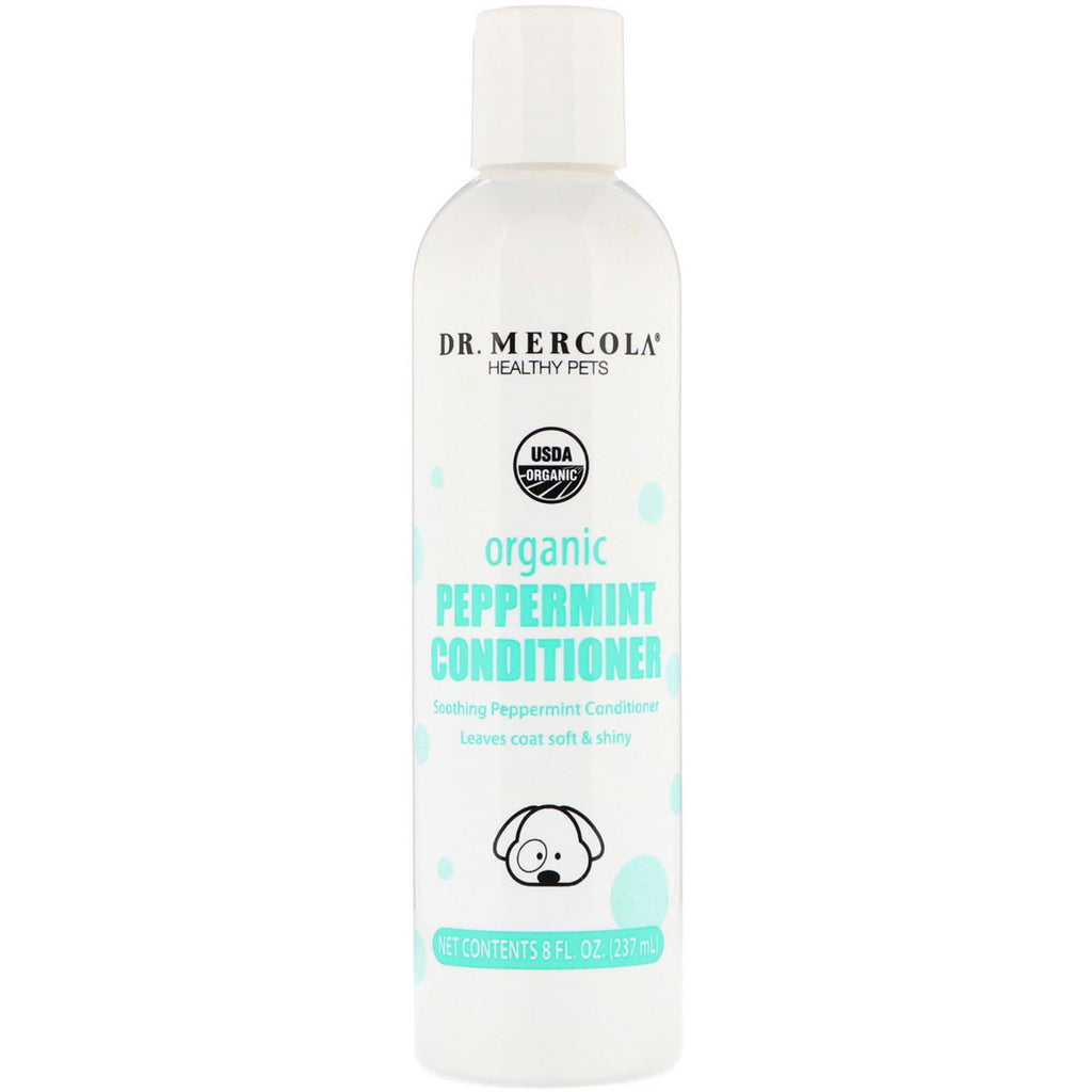 Dr. Mercola, Healthy Pets, Organic Peppermint Conditioner, for Dogs, 8 fl oz (237 ml)