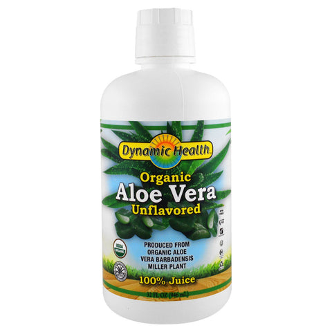 Dynamic Health  Laboratories, Organic Aloe Vera, Unflavored, 32 fl oz (946 ml)
