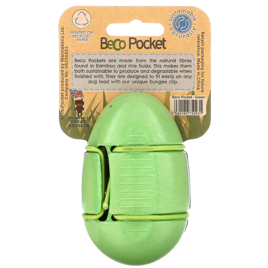 Beco Pets, Beco Pocket, El Dispensador De Bolsas Ecológico, Verde, 1 Beco Pocket, 15 Bolsas