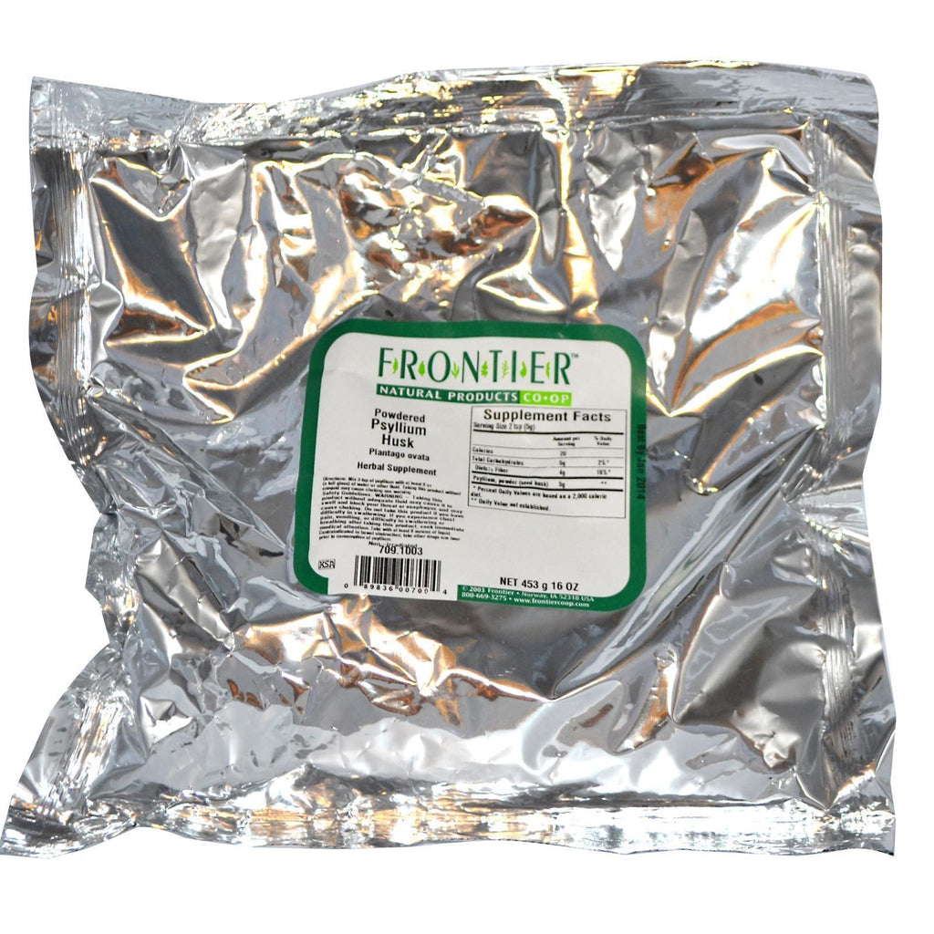 Frontier Natural Products, Cáscara de psyllium en polvo, 16 oz (453 g)