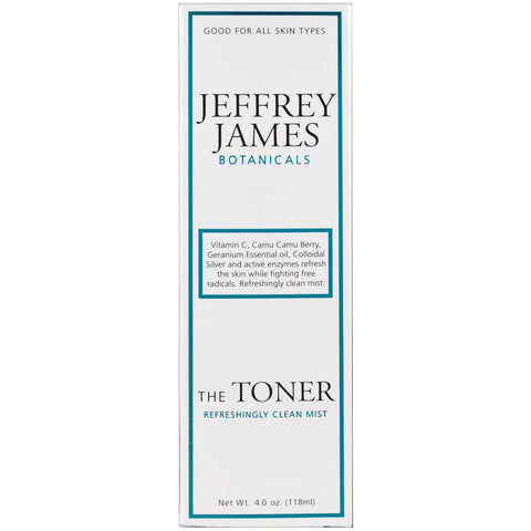 Jeffrey James Botanicals, The Toner, Niebla refrescante y limpia, 4,0 oz (118 ml)
