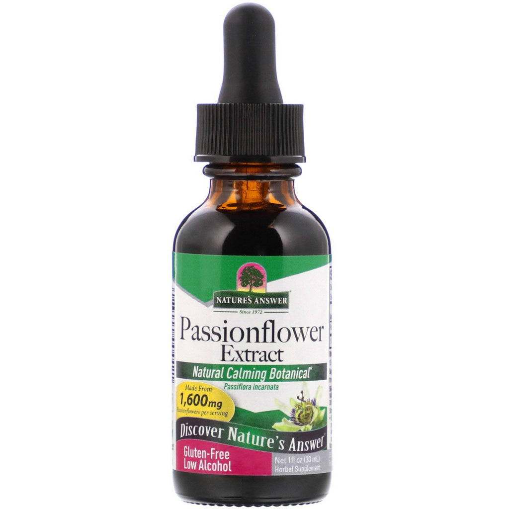 Nature's Answer, Passionflower Extract, Low Alcohol, 1,600 mg, 1 fl oz (30 ml)