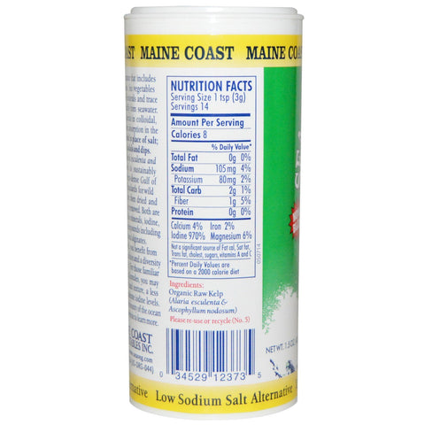 Maine Coast Sea Vegetales, condimentos marinos, gránulos de algas marinas, 1,5 oz (43 g)
