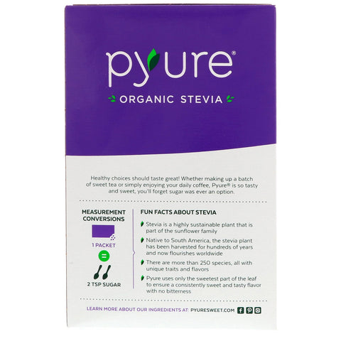 Pyure,  Stevia Granular Sweetener Packets, 80 Count, 2.82 oz (80 g)