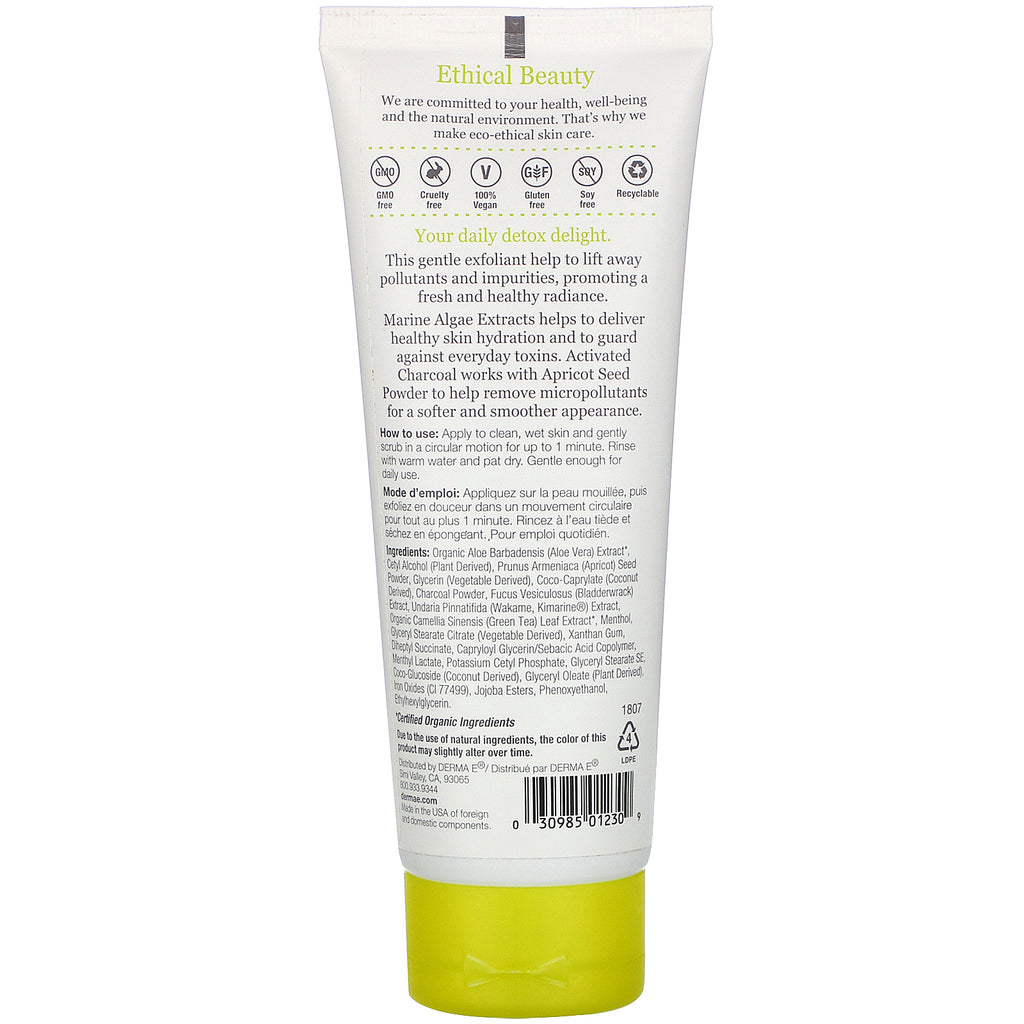 Derma E, Exfoliante desintoxicante diario purificante, 4 oz (113 g)