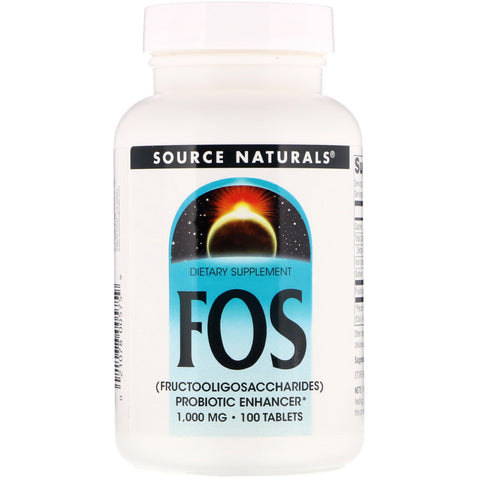 Source Naturals, FOS, 1,000 mg, 100 Tablets