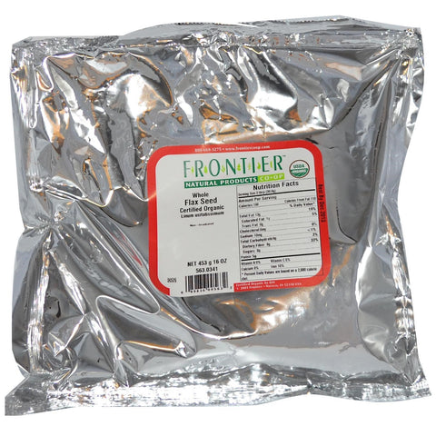 Frontier Natural Products, hele hørfrø, 16 oz (453 g)