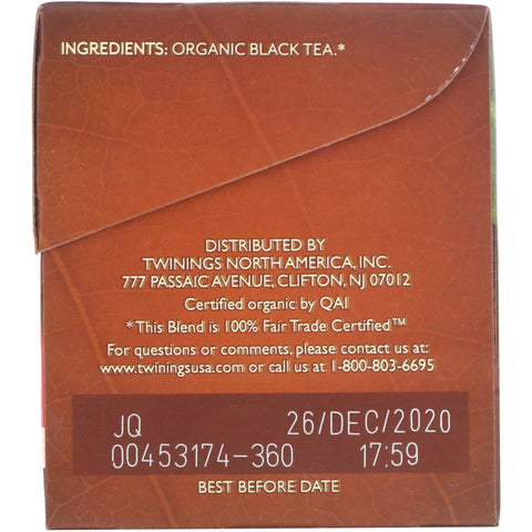 Twinings, 100%  Black Tea, Breakfast Blend, 20 Tea Bags, 1.41 oz (40 g)