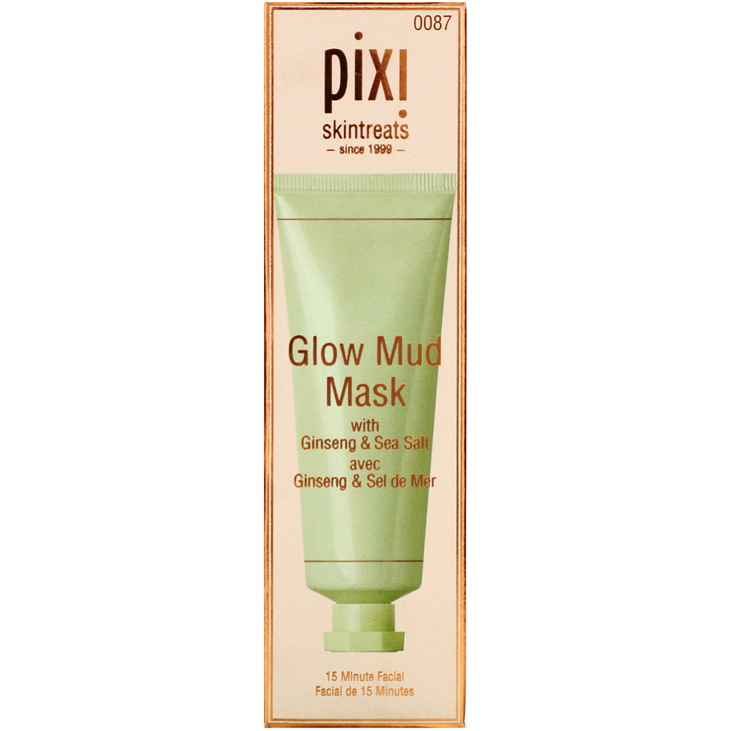 Pixi Beauty, Glow Mud Mask, med ginseng og havsalt, 1,01 fl oz (30 ml)