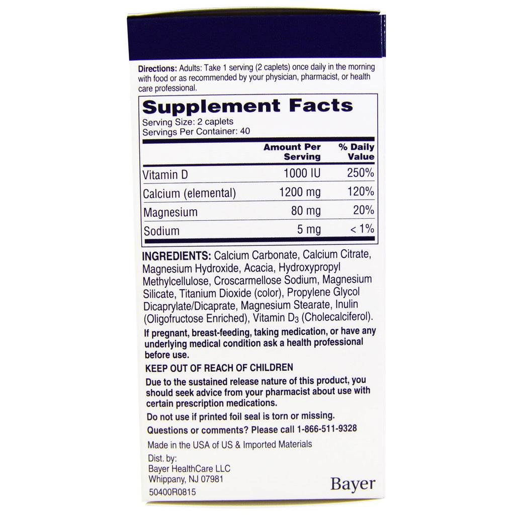 Citracal, Calcium Supplement, Slow Release 1200 + D3, 80 coatede tabletter