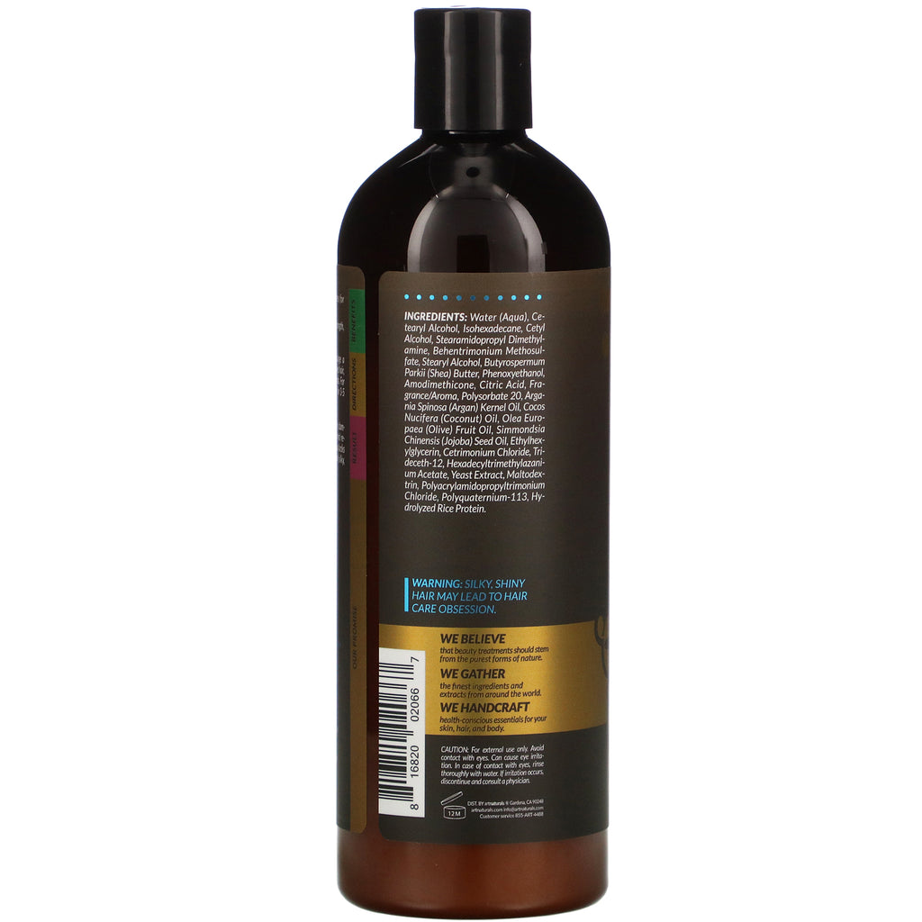 Artnaturals, Acondicionador con aceite de argán y aceite de oliva, potenciador y rejuvenecedor, 473 ml (16 oz. líq.)