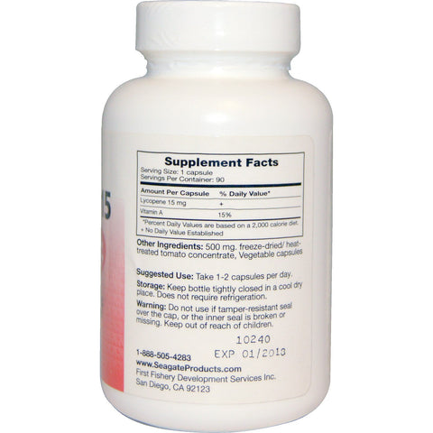 Seagate, Lycopen-15, 15 mg, 90 Vcaps