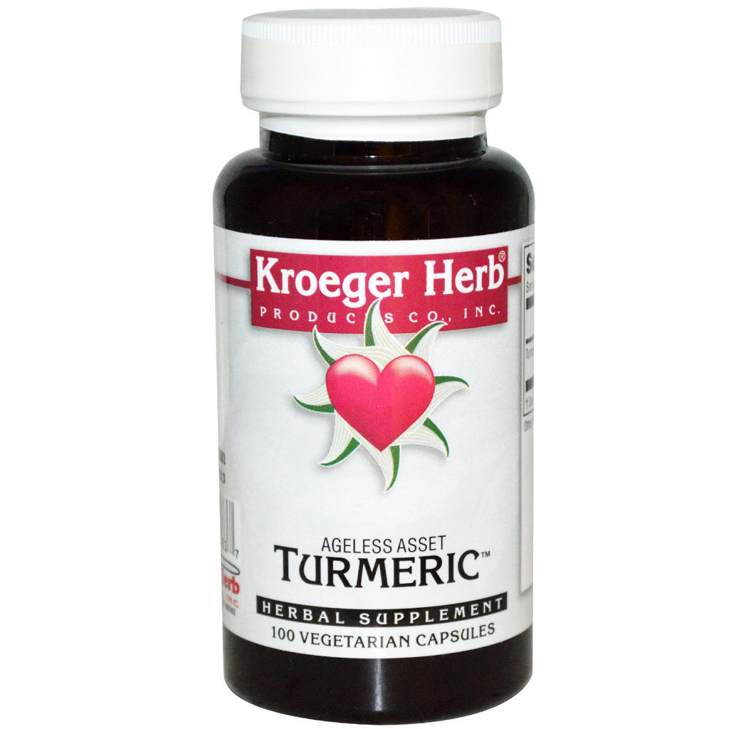 Kroeger Herb Co, Turmeric, 100 Vegetarian Capsules