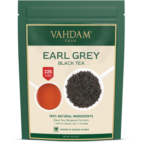 Vahdam Teas, té negro, cítricos Earl Grey, 16 oz (454 g)