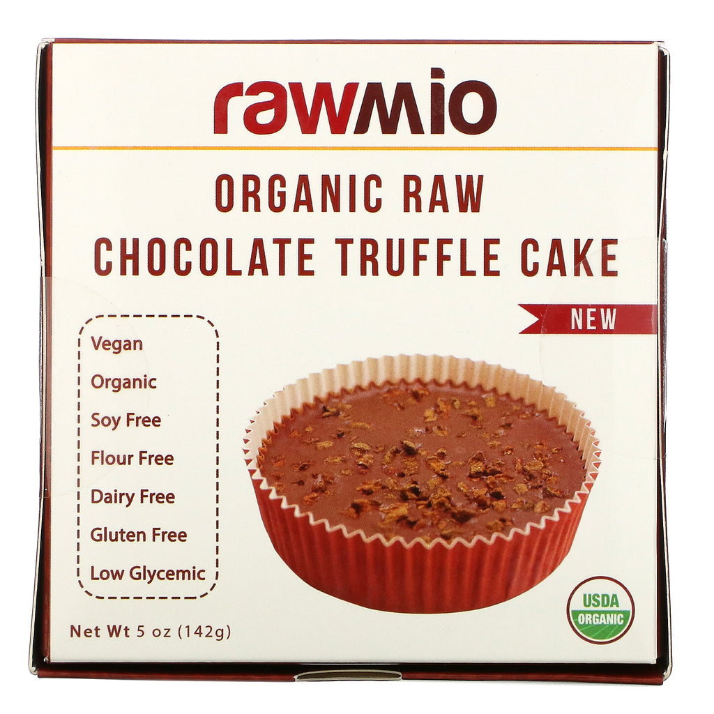 Rawmio, Organic Raw Chocolate Truffle Cake, 5 oz (142 g)