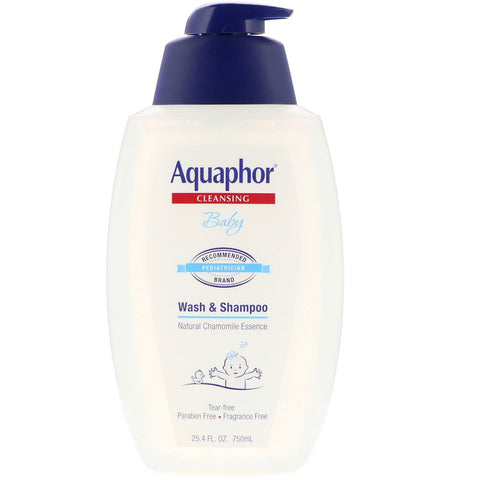 Aquaphor, Baby, Wash & Shampoo, Fragrance Free, 25.4 fl oz (750 ml)