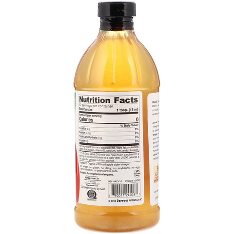 Jarrow Formulas, Vinagre de sidra de manzana, 16 fl oz (473 ml)