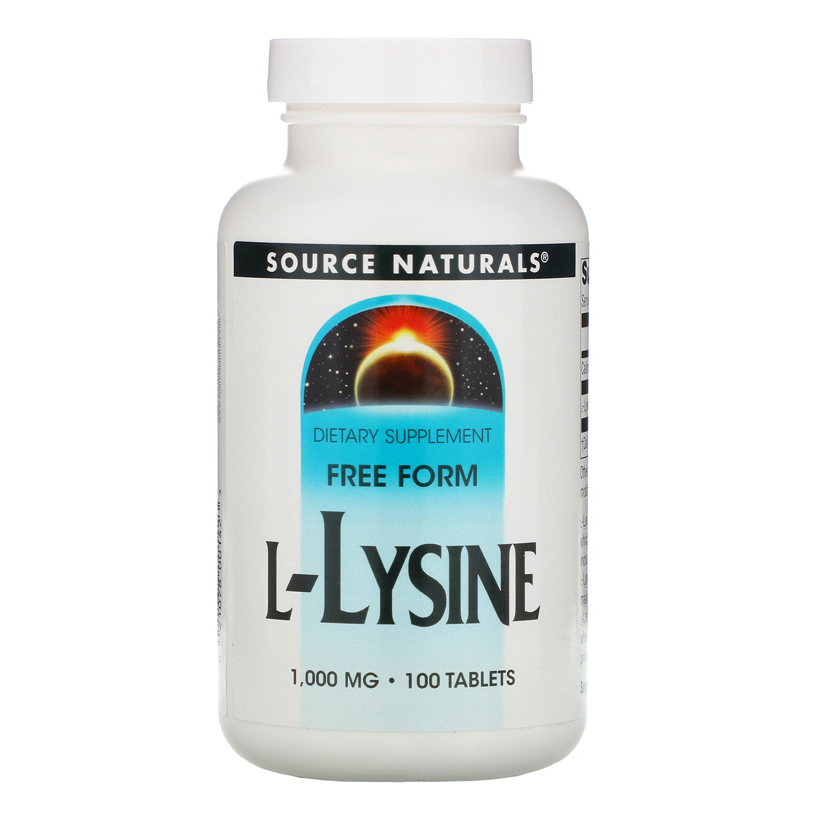 Source Naturals, L-Lysine, 1,000 mg, 100 Tablets