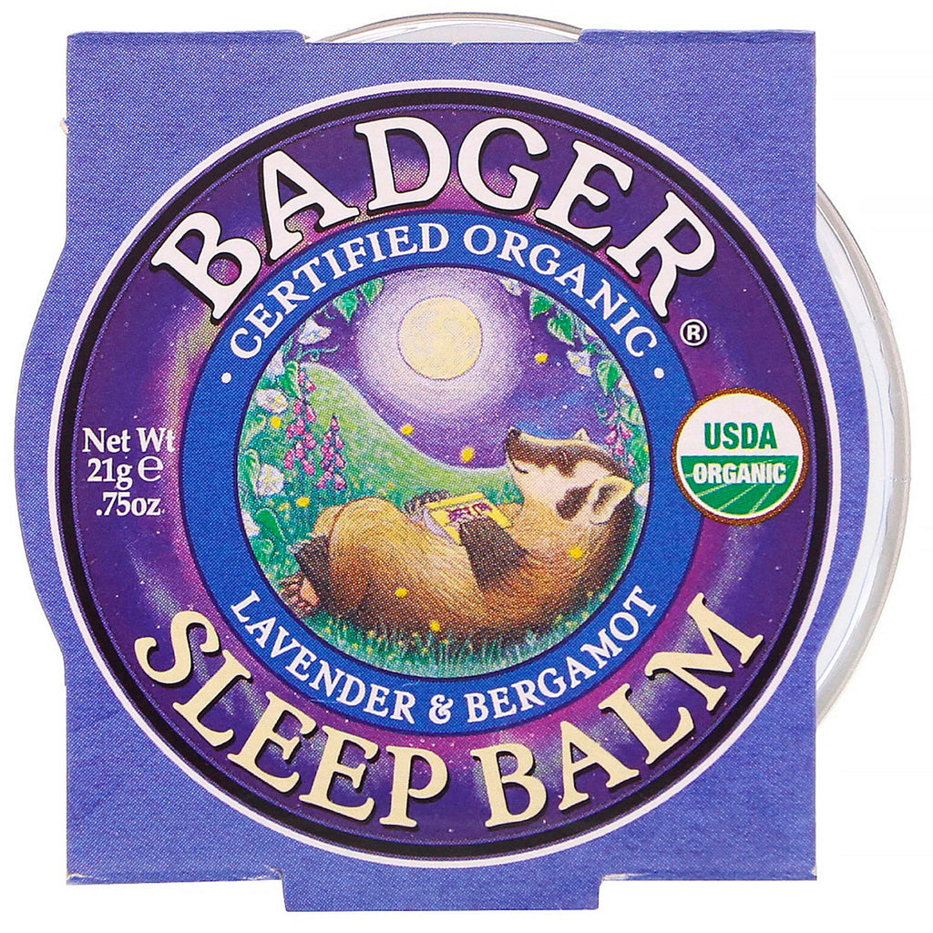 Badger Company, Bálsamo para dormir, lavanda y bergamota, 21 g (0,75 oz)