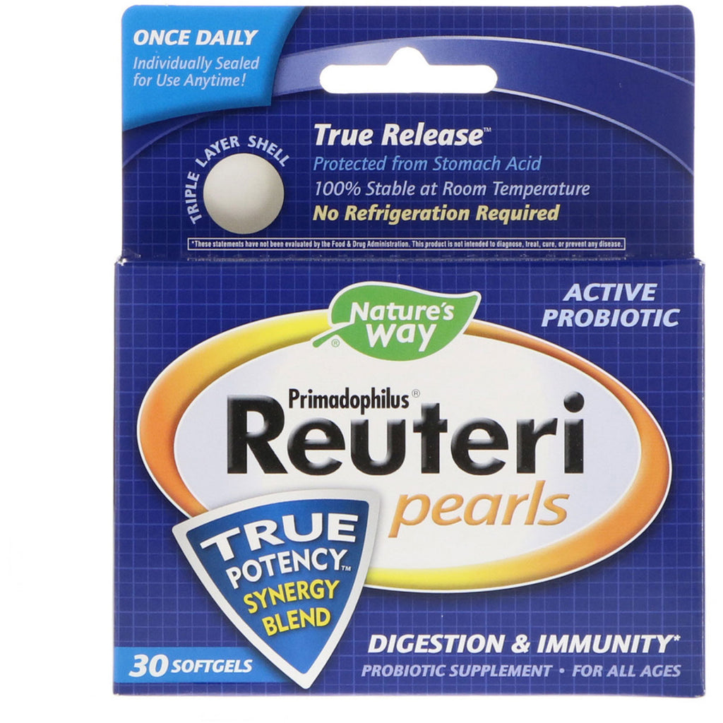 Nature's Way, Primadophilus Reuteri Pearls, 30 Softgels