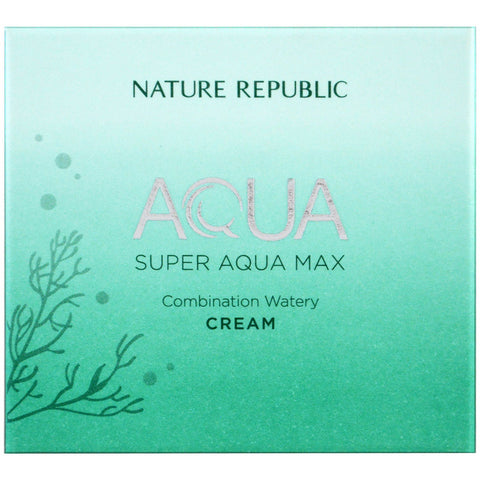 Nature Republic, Aqua, Super Aqua Max, crema acuosa combinada, 2,70 fl oz (80 ml)