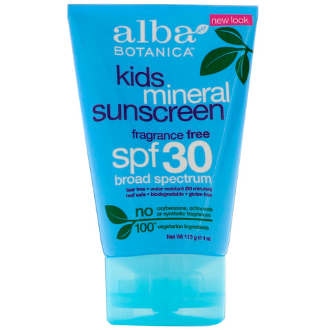 Alba Botanica, Mineral Sunscreen, Kids, SPF 30, 4 oz (113 g)