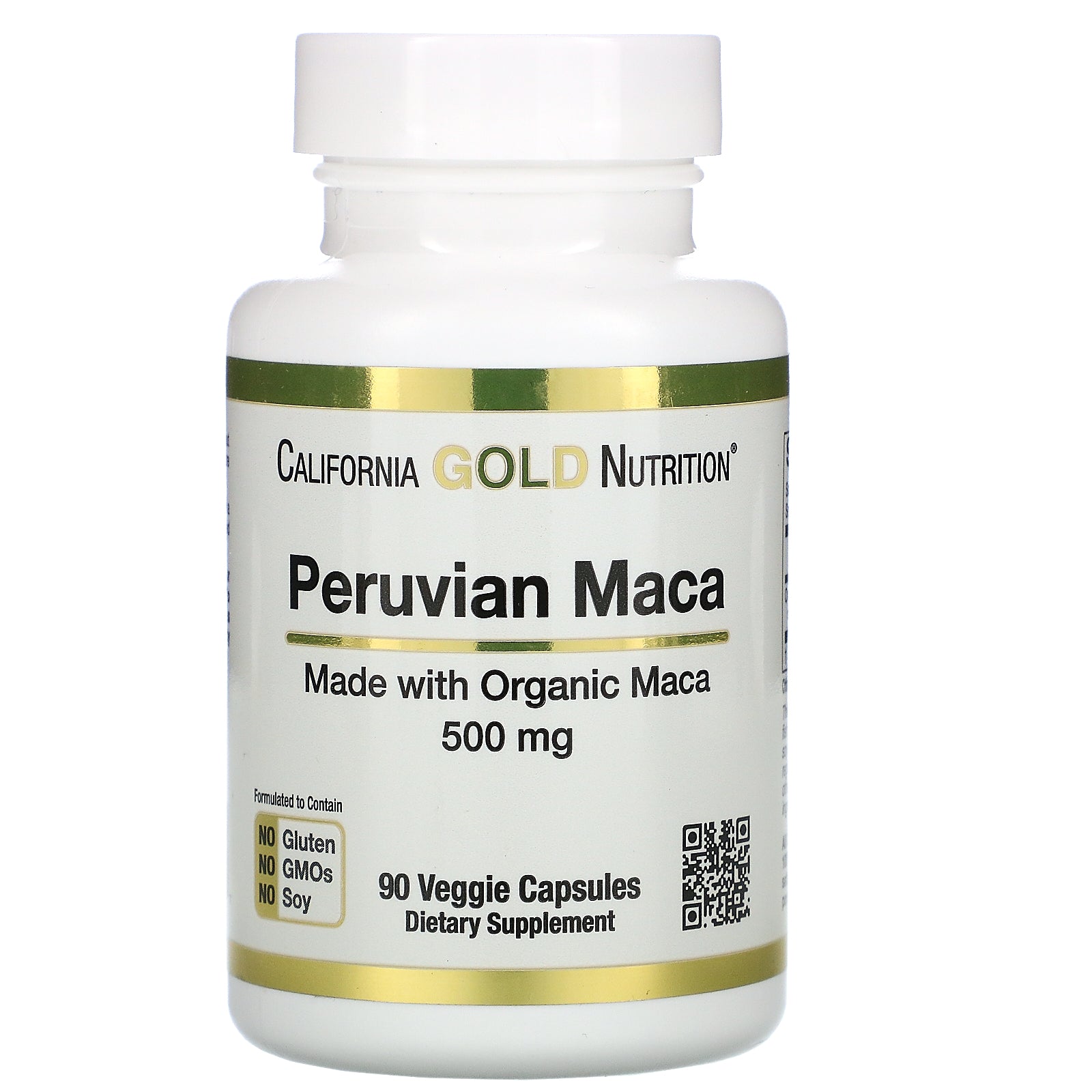 California Gold Nutrition, Peruvian Maca, 500 mg, 90 Veggie Caps