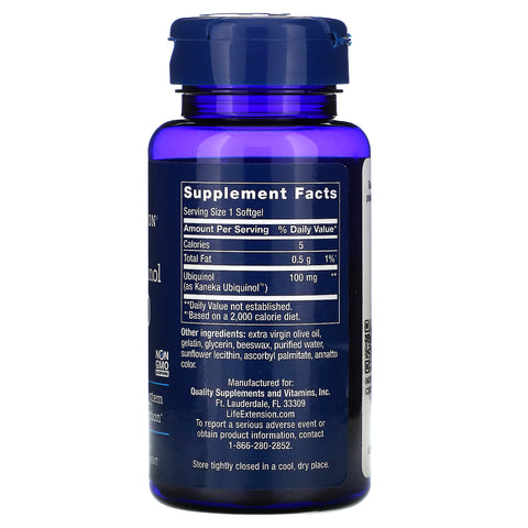 Life Extension, Super Ubiquinol CoQ10, 100 mg, 60 cápsulas blandas