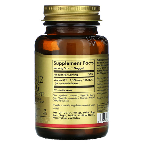 Solgar, Megasorb vitamina B12, 2500 mcg, 120 pepitas