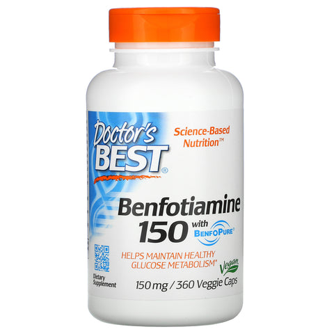 Doctor's Best, Benfotiamine with BenfoPure, 150 mg, 360 Veggie Caps