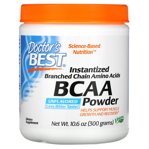 Doctor's Best, Instantized BCAA Powder, Unflavored, 10.6 oz (300 g)