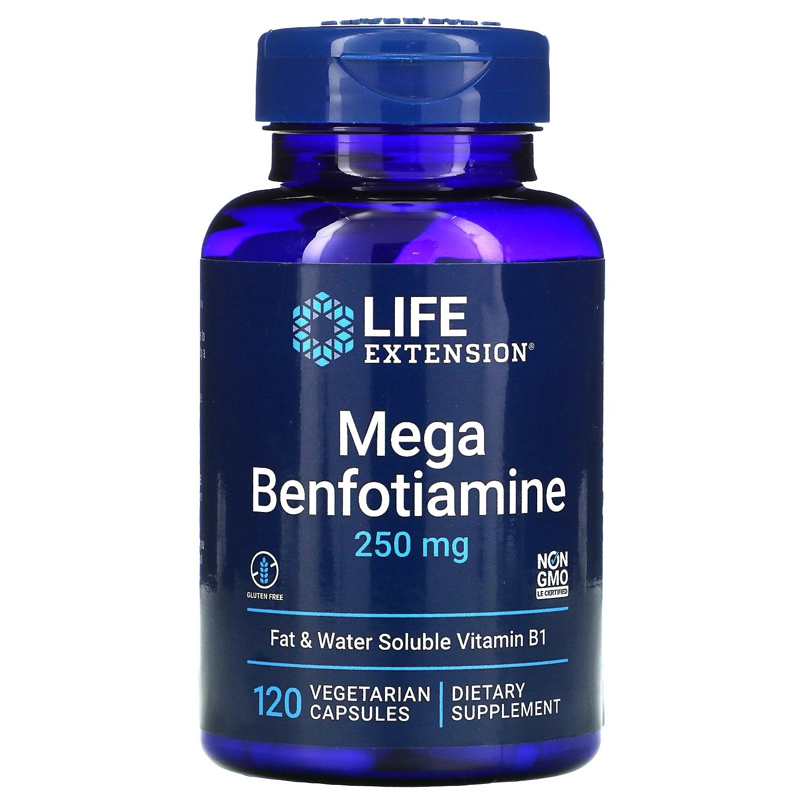 Life Extension, Mega Benfotiamine, 250 mg, 120 Vegetarian Capsules