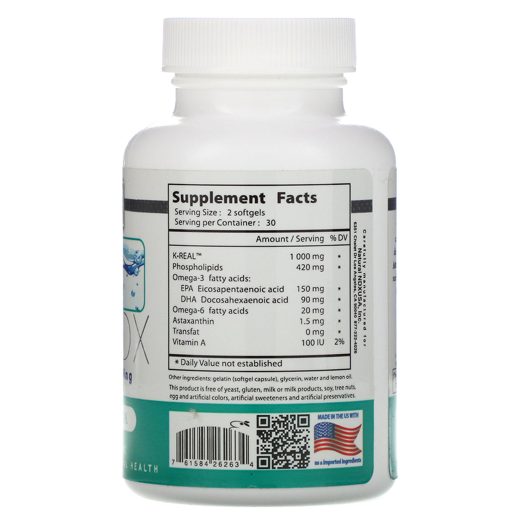 Natural Dynamix (NDX), Aceite de Krill DX, 1000 mg, 60 cápsulas blandas