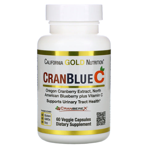 California Gold Nutrition, CranBlueC, Cranberry, Blueberry, Vitamin C, 60 Veggie Capsules