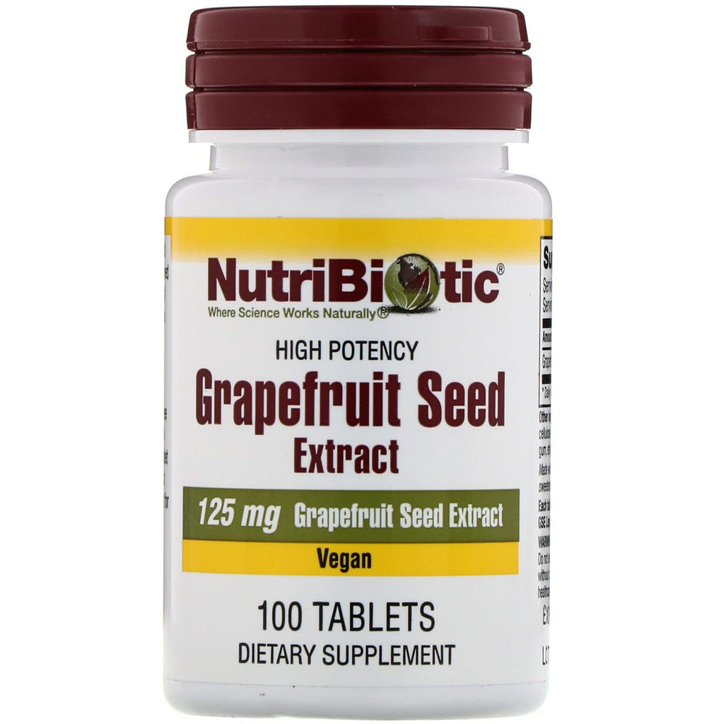 NutriBiotic, Grapefruit Seed Extract, 125 mg, 100 Tablets