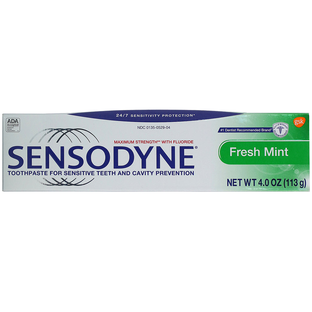 Sensodyne, pasta de dientes con flúor, menta fresca, 4,0 oz (113 g)
