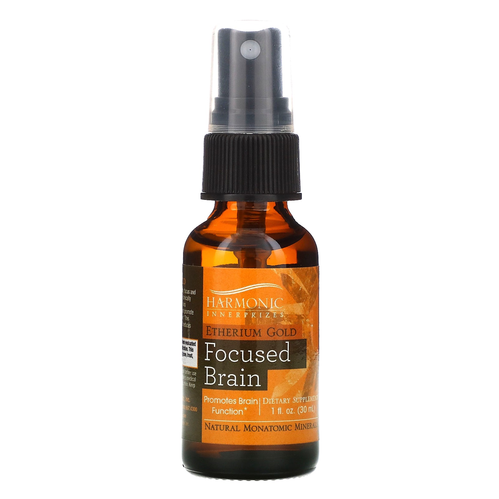 Harmonic Innerprizes, Etherium Gold, Focused Brain, 1 fl oz (30 ml)